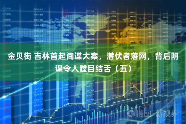 金贝街 吉林首起间谍大案，潜伏者落网，背后阴谋令人瞠目结舌（五）